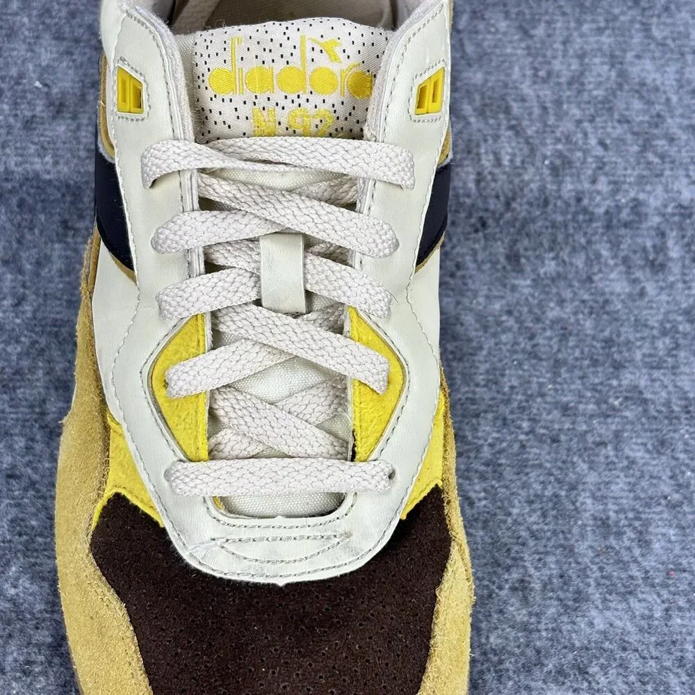 Diadora N.92 Heritage Sneakers Men’s US 9.5 EU 43 Yellow Brown Suede Leather
